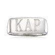 Italian Sterling Silver Personalized Bar Ring