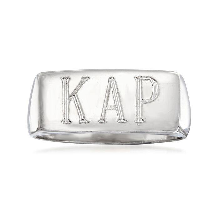 Italian Sterling Silver Personalized Bar Ring