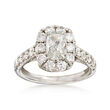 Henri Daussi 2.28 ct. t.w. Diamond Engagement Ring in 18kt White Gold