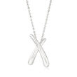 Sterling Silver Crisscross Pendant Necklace