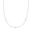 C. 1990 Vintage .36 ct. t.w. Diamond Station Necklace in 14kt White Gold