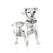 .15 ct. t.w. Multi-Stone Dog Pin Pendant in Sterling Silver
