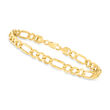 Men's 10kt Yellow Gold Figaro-Link Bracelet