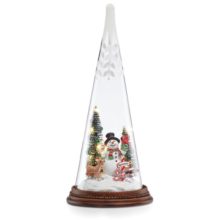 Lenox Light-Up Snowman and Pals Glass Tree
