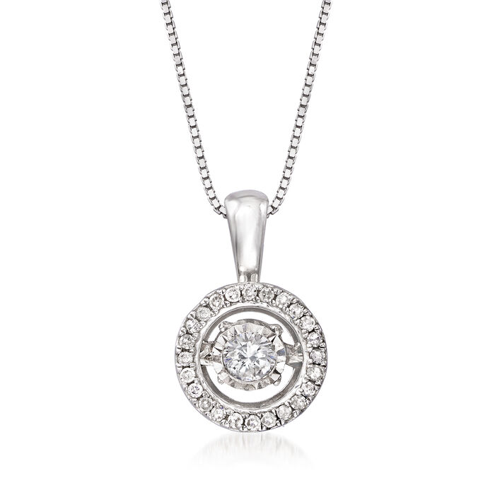C. 2010 Vintage .30 ct. t.w. Diamond Pendant Necklace in 10kt White Gold