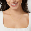 Italian 10kt Yellow Gold Mini Star Station Necklace 18-inch
