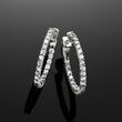 1.00 ct. t.w. Lab-Grown Diamond Inside-Outside Hoop Earrings in Sterling Silver