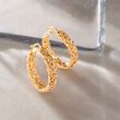 Italian 14kt Yellow Gold Byzantine Hoop Earrings