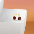 4.20 ct. t.w. Bezel-Set Garnet Drop Earrings in 14kt Yellow Gold