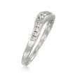 .20 ct. t.w. Curved Diamond Wedding Ring in 14kt White Gold