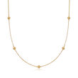 Roberto Coin &quot;Palazzo Ducale&quot; Station Necklace with Diamond Accents in 18kt Yellow Gold