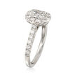 Henri Daussi 1.50 ct. t.w. Diamond Halo Engagement Ring in 18kt White Gold  