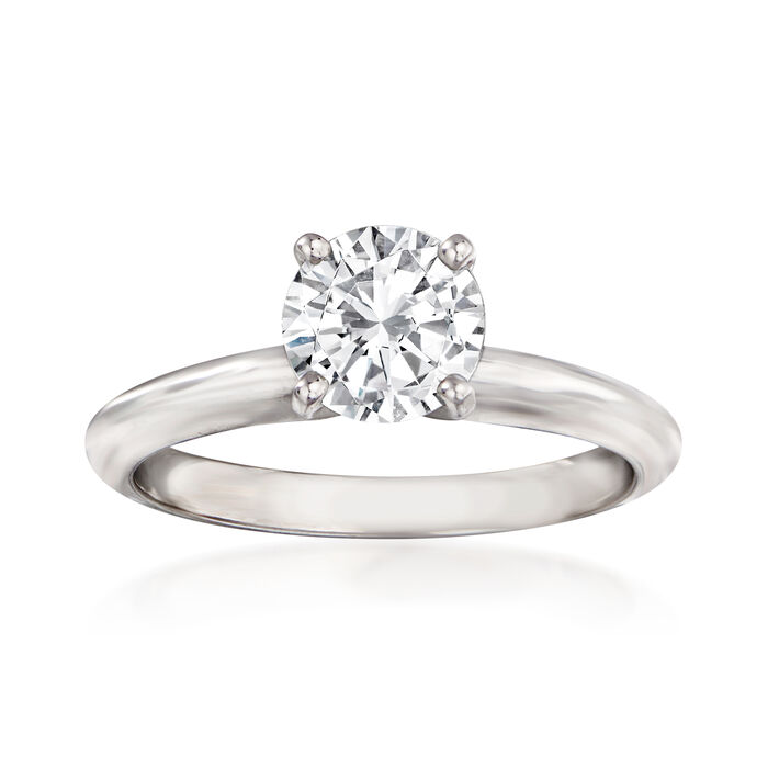 1.00 Carat Certified Diamond Engagement Ring in 14kt White Gold