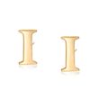 14kt Yellow Gold Over Sterling Silver Initial Stud Earrings