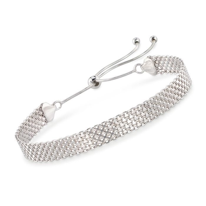 Sterling Silver Bismark-Link Bolo Bracelet