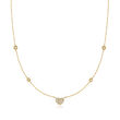 .18 ct. t.w. Diamond Heart Necklace in 14kt Yellow Gold