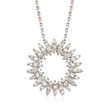 .50 ct. t.w. Diamond Open Circle Pendant Necklace in Sterling Silver