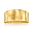 Italian 18kt Yellow Gold Concave Ring