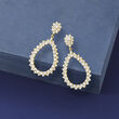 1.50 ct. t.w. Diamond Open-Teardrop Earrings in 14kt Yellow Gold