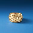 14kt Yellow Gold Byzantine Link Ring