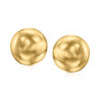 C. 1980 Vintage 14kt Yellow Gold Dome Clip-On Earrings