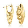 Italian 18kt Gold Over Sterling Tiered Hoop Earrings