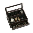 Mele & Co. &quot;Hampden&quot; Mahogany-Finished Wooden Dresser Valet with Glass Top