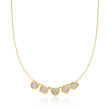 .50 ct. t.w. Diamond Multi-Shape Station Necklace in 18kt Gold Over Sterling