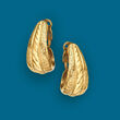 Italian 14kt Yellow Gold Wide Hoop Earrings