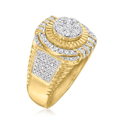 Men's 1.00 ct. t.w. Diamond Circle Ring in 14kt Yellow Gold