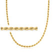 4mm 18kt Gold Over Sterling Rope-Chain Necklace