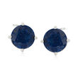 4.00 ct. t.w. Sapphire Stud Earrings in Sterling Silver