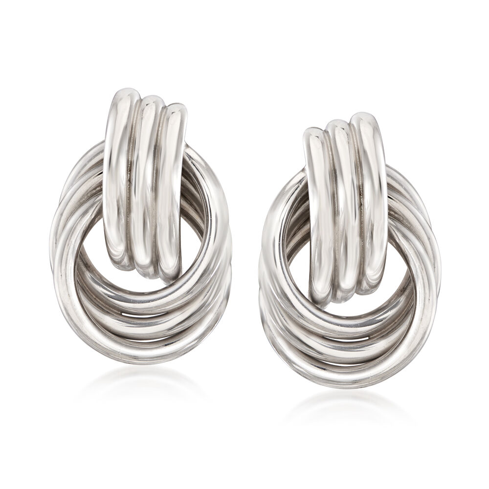 Sterling Silver Love Knot Earrings | Ross-Simons