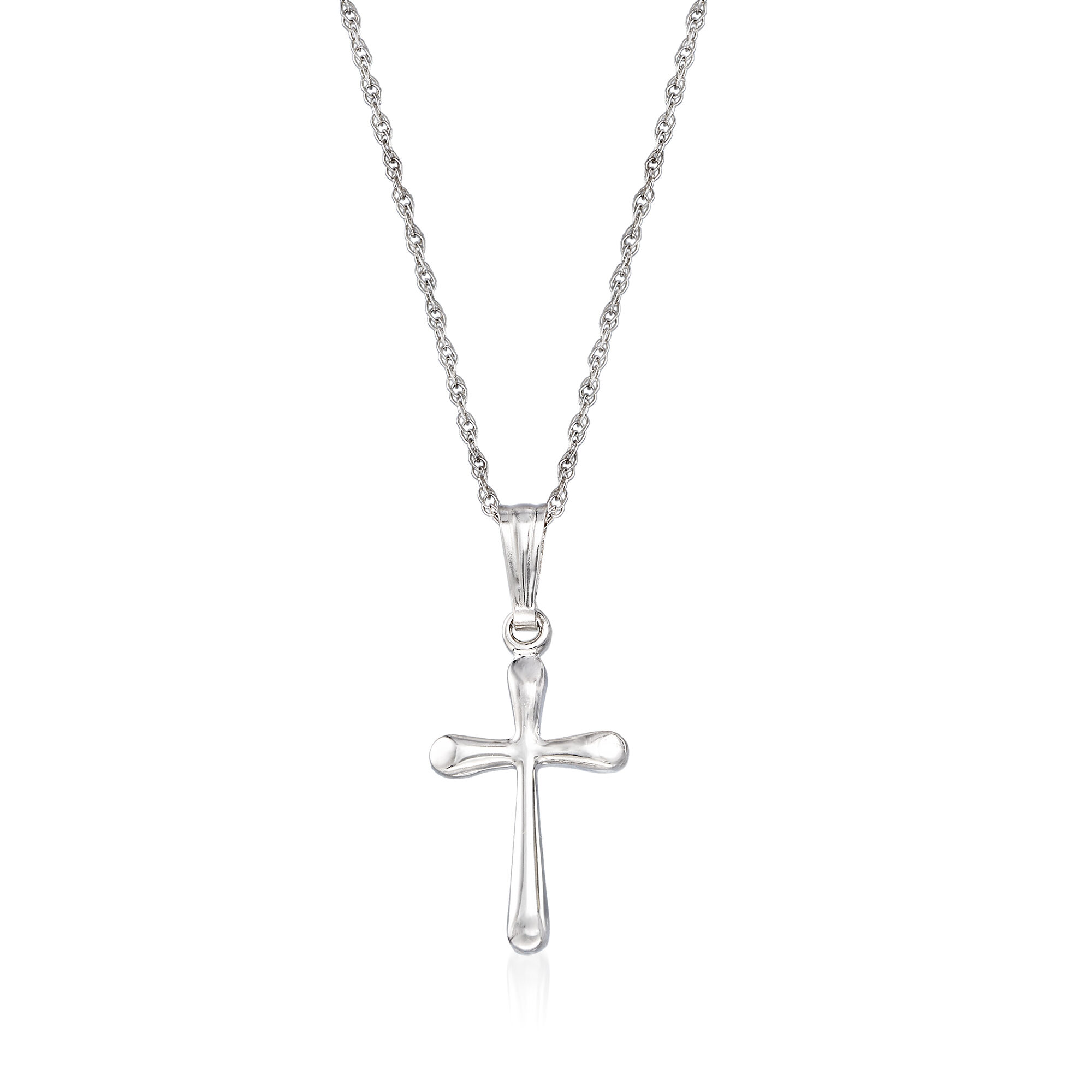 Buy Beloved Child GoodsTiny Sterling Silver Cross Necklace with Chain, or  with Chain and Pearl Drop for Babies (12
