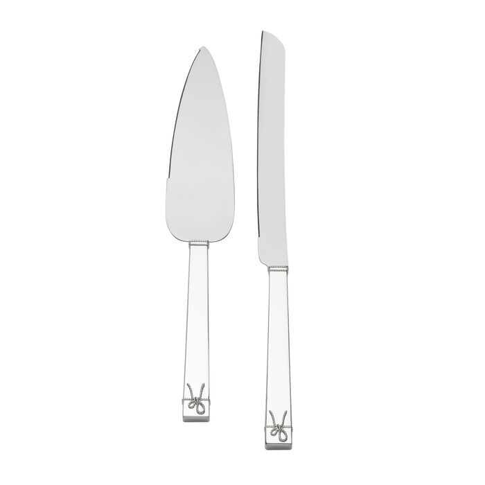 Vera Wang for Wedgwood &quot;Love Knots&quot; Silver Cake Knife and Server Set