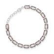 1.75 ct. t.w. Multicolored Sapphire and .94 ct. t.w. Diamond Link Bracelet in 18kt White Gold