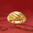 Italian 14kt Yellow Gold Shrimp Ring
