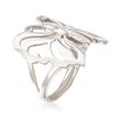 Sterling Silver Openwork Butterfly Ring