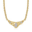C. 1980 Vintage 1.10 ct. t.w. Diamond Necklace in 14kt Yellow Gold
