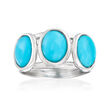 Italian Turquoise Ring in Sterling Silver