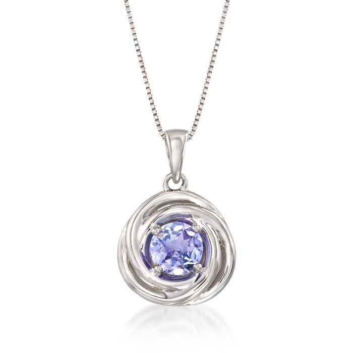 .50 Carat Tanzanite Swirl Pendant Necklace in Sterling Silver