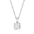 .75 Carat Diamond Solitaire Necklace in Platinum