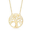 14kt Yellow Gold Tree of Life Necklace