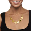 Italian Replica 500-Lira Coin Necklace in 18kt Gold Over Sterling 18-inch