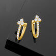 .50 ct. t.w. Diamond Huggie Hoop Earrings in 14kt Yellow Gold