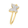 .10 ct. t.w. Diamond Butterfly Ring in 10kt Yellow Gold