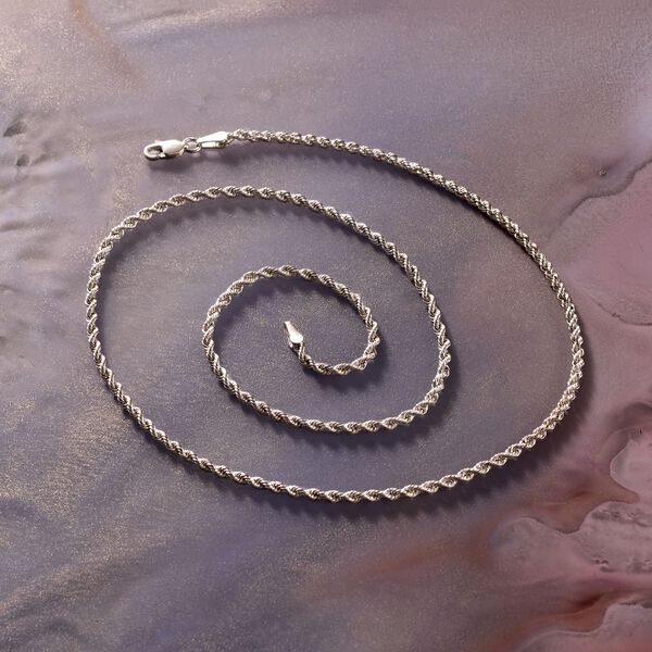 2mm Sterling Silver Rope Chain Necklace #885945