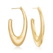 14kt Yellow Gold Large J-Hoop Earrings
