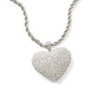 5.00 ct. t.w. Pave Diamond Heart Pendant in Sterling Silver