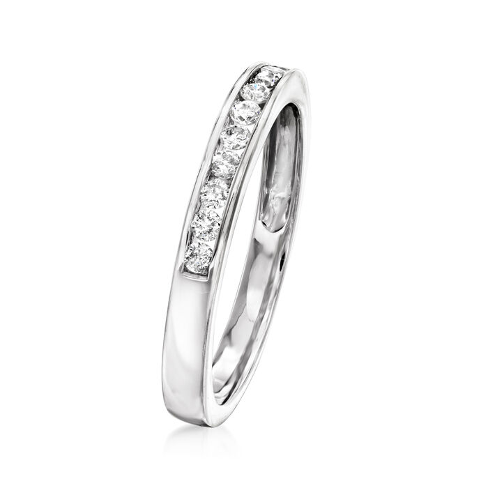 .25 ct. t.w. Channel-Set Diamond Wedding Band in 14kt White Gold. Size ...